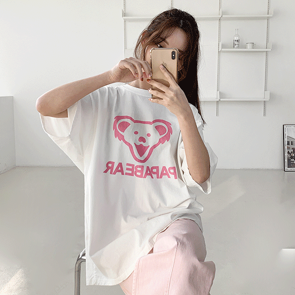 [무배]파파베어 박시핏 반팔 티셔츠 - t