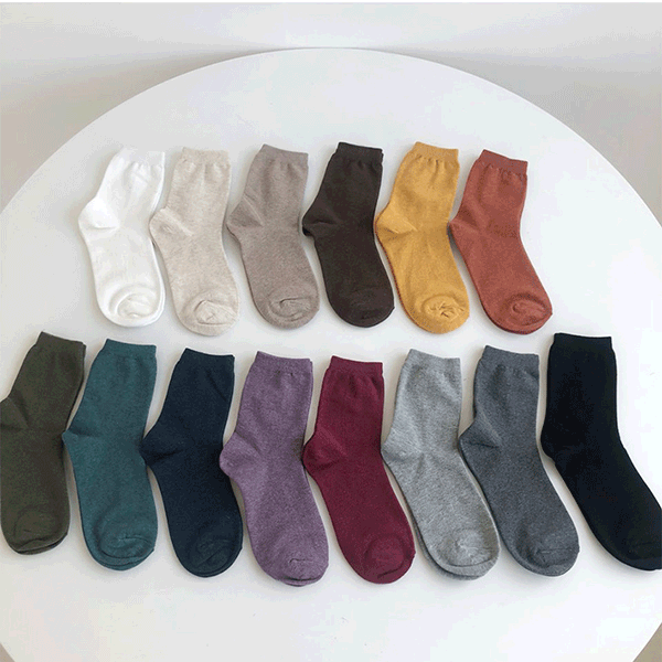 베이즈 소프트 양말 - socks (14color)(착한가격,재주문,컬러별 주문 높아요 !)