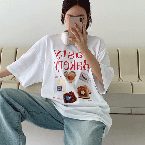 [무료배송]테이스티 박시핏 반팔 티셔츠 - t(남녀공용)