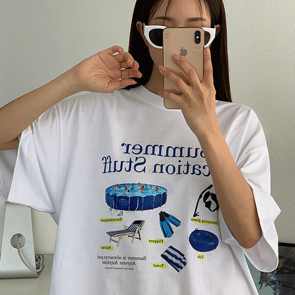 [무료배송]썸머 박시핏 반팔 티셔츠 - t(남녀공용)